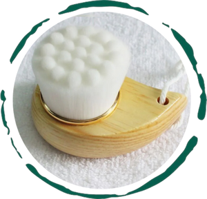 Facial Brush with Bamboo Handle