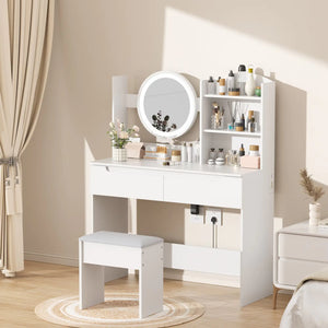 VFF Bedroom Dressing Table, Modern Minimalist Makeup Cabinet, Master Bedroom Makeup Mirror, Makeup Table