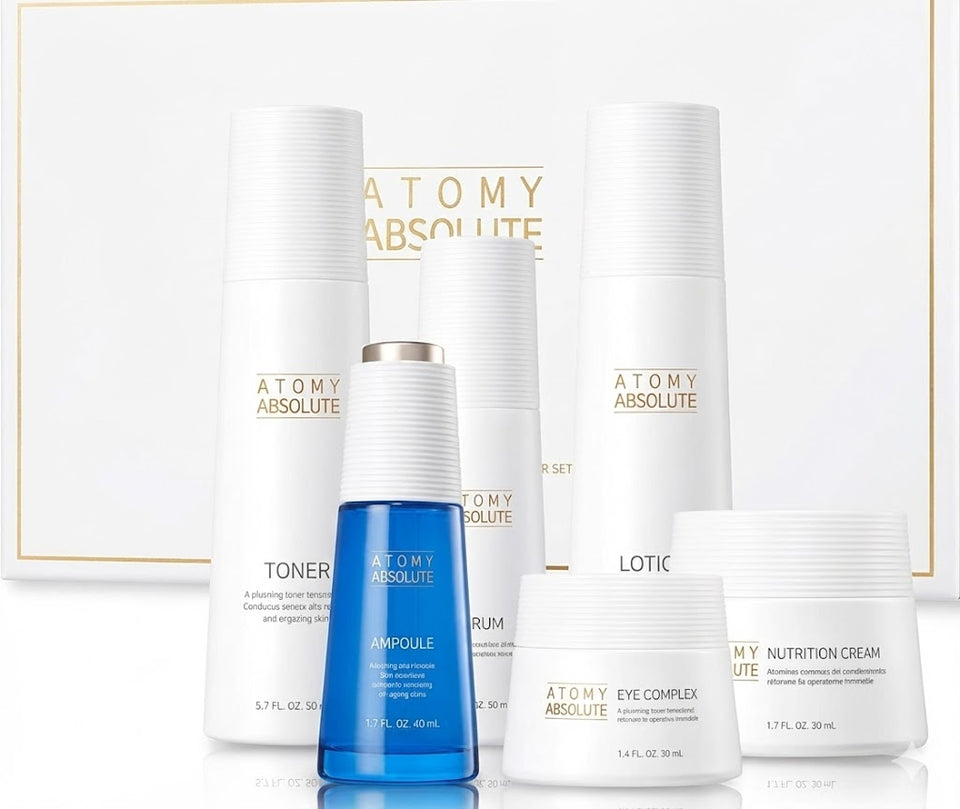 Absolute Skincare Set - Toner Ampoule Serum Lotion Eye-Complex Nutrition Cream | Korean Skincare l Moisturizer